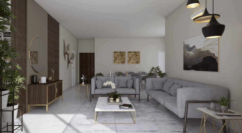 Spacious living room in Godrej Meridien Gurgaon